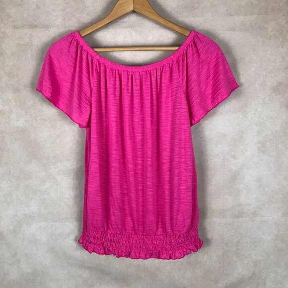 Style & Co. Tops - STYLE & CO. Pink Smocked Hem Knit Top NEW Size SMALL